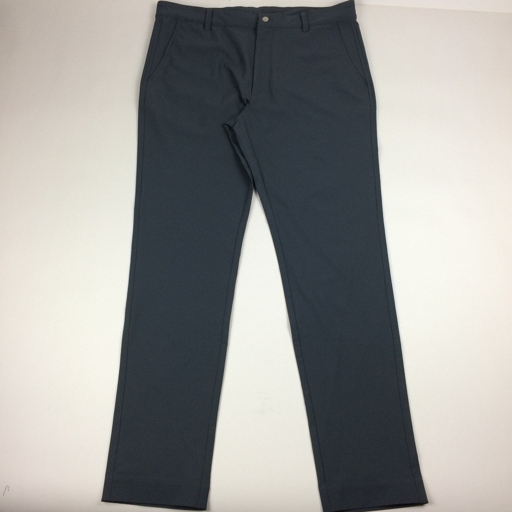 Footjoy‎ Pants Mens 36x32 Gray Golf Chino Straight FJ Flat Front Stretch Casual